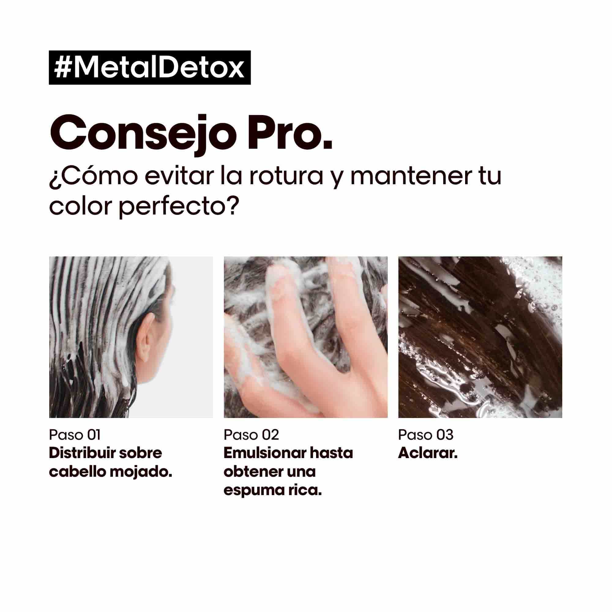 L'Oréal Professionnel Metal Detox Champú – Champú Anti-Metales para Cabello Coloreado y Dañado 300 ml
