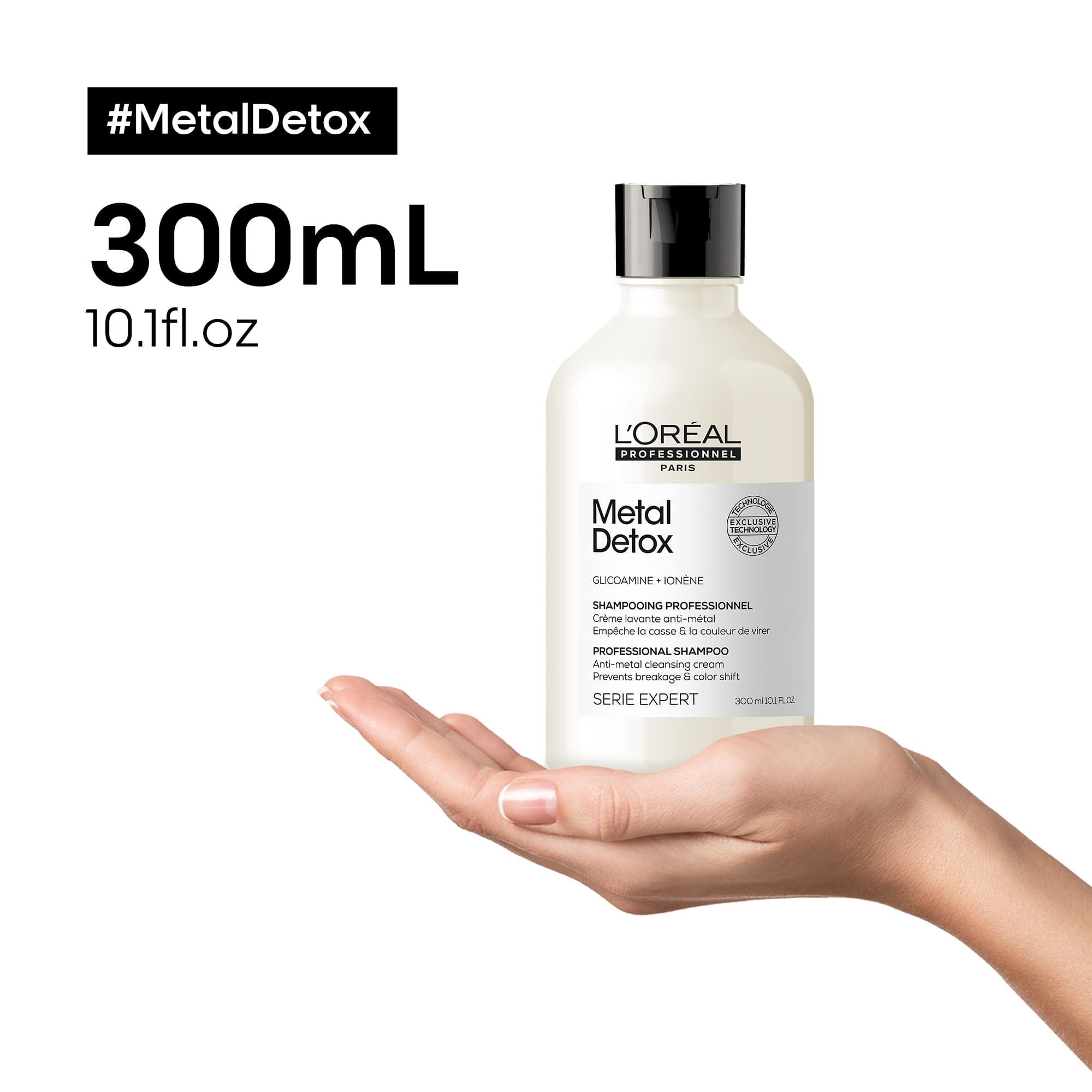L'Oréal Professionnel Metal Detox Champú – Champú Anti-Metales para Cabello Coloreado y Dañado 300 ml
