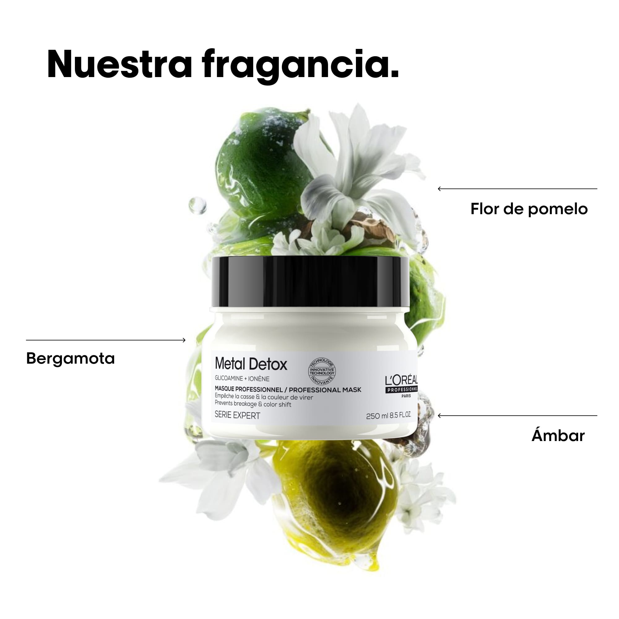 L'Oréal Professionnel Metal Detox Mascarilla – Mascarilla Anti-Metales para Cabello Coloreado y Dañado
