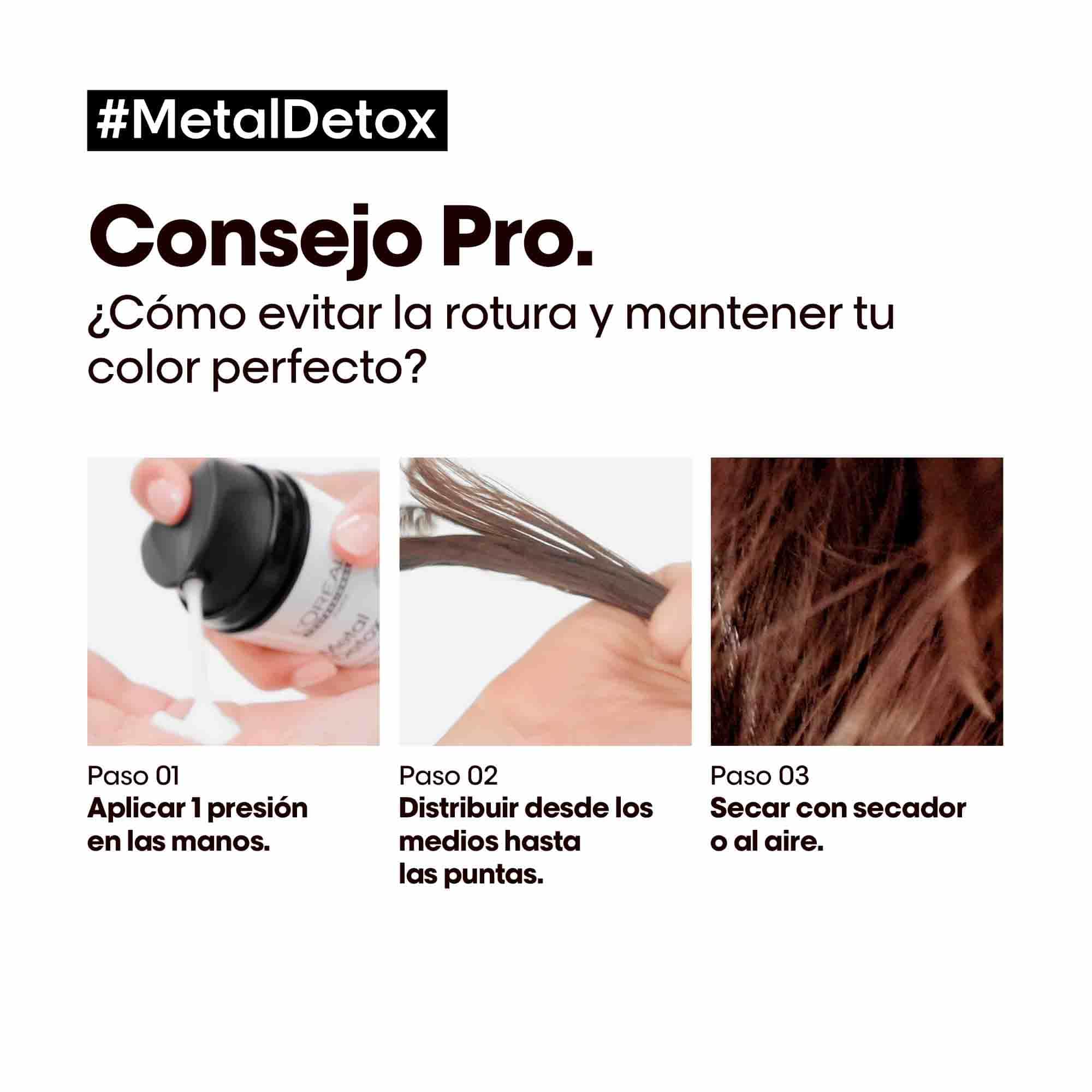 L'Oréal Professionnel Metal Detox Crema de Alta Protección – Tratamiento sin Aclarado Antirrotura y Antiencrespamiento