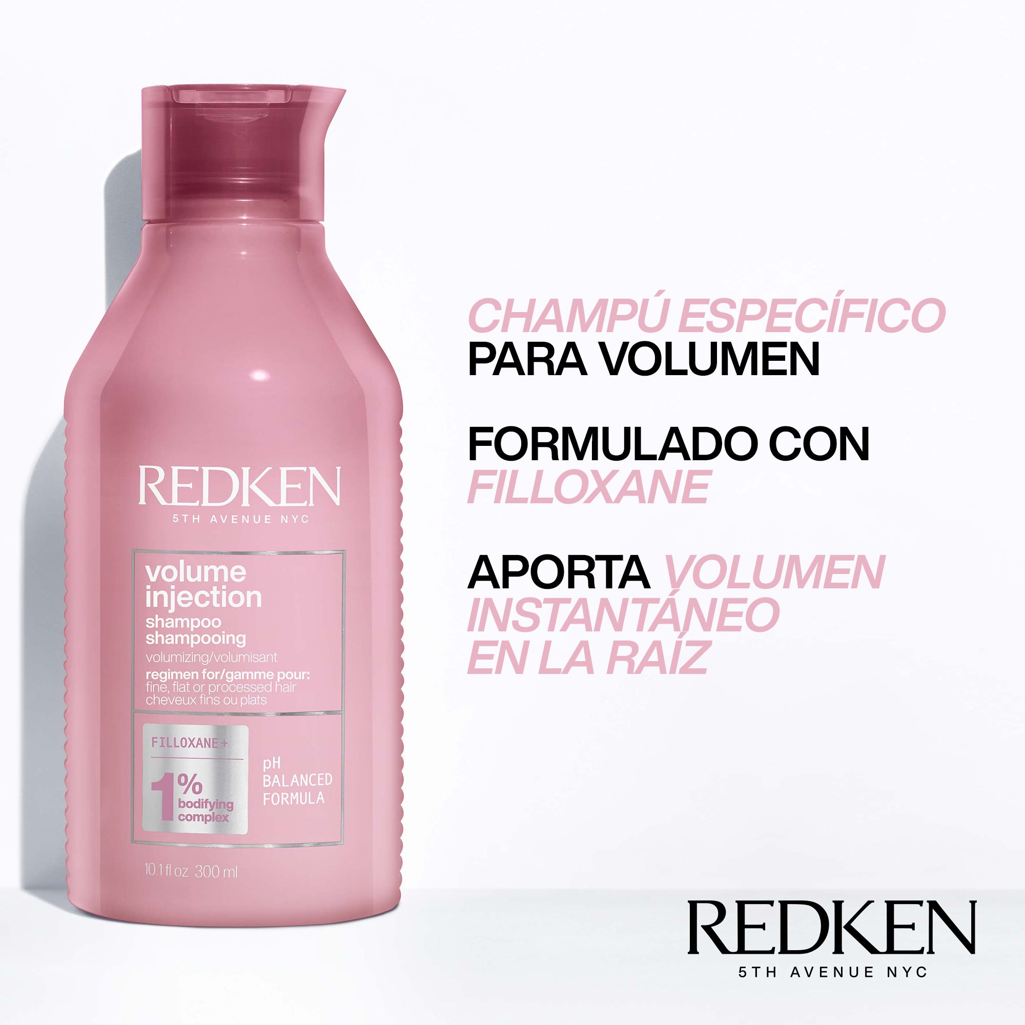 Redken Volume Injection Shampoo – Champú Voluminizador para Cabello Fino y sin Volumen