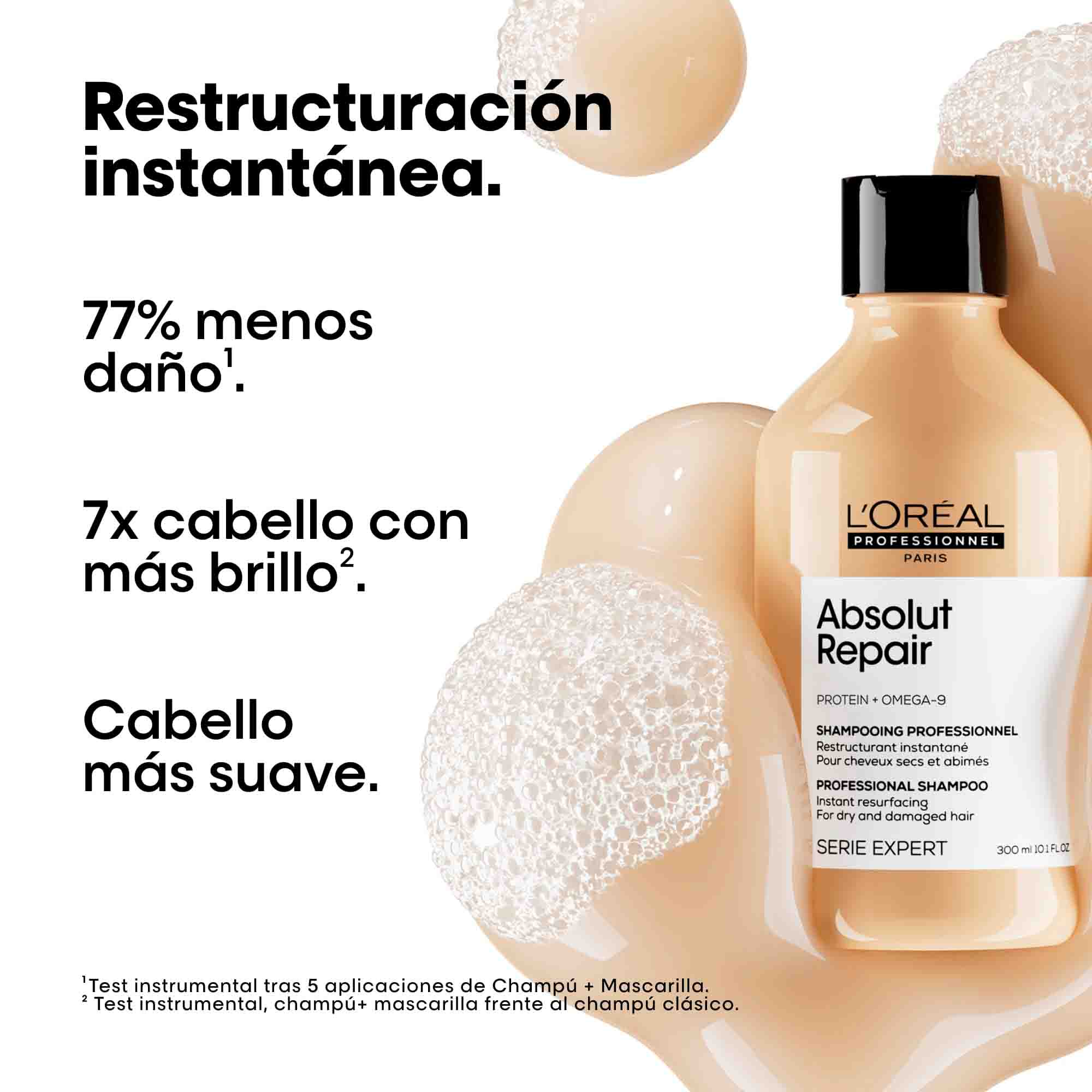 L'Oréal Professionnel Absolut Repair Shampoo – Champú Reparador para Cabello Seco y Dañado