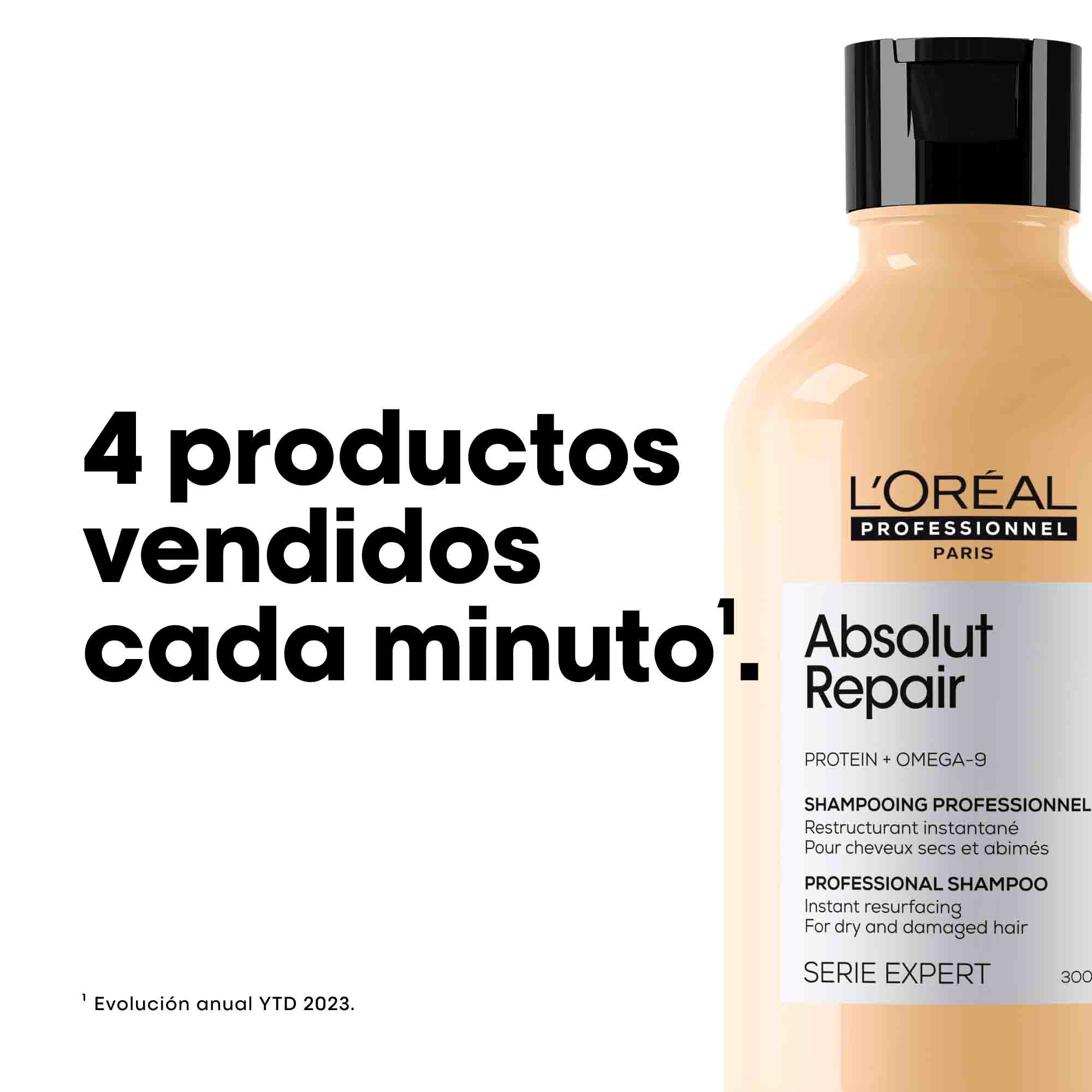 L'Oréal Professionnel Absolut Repair Shampoo – Champú Reparador para Cabello Seco y Dañado