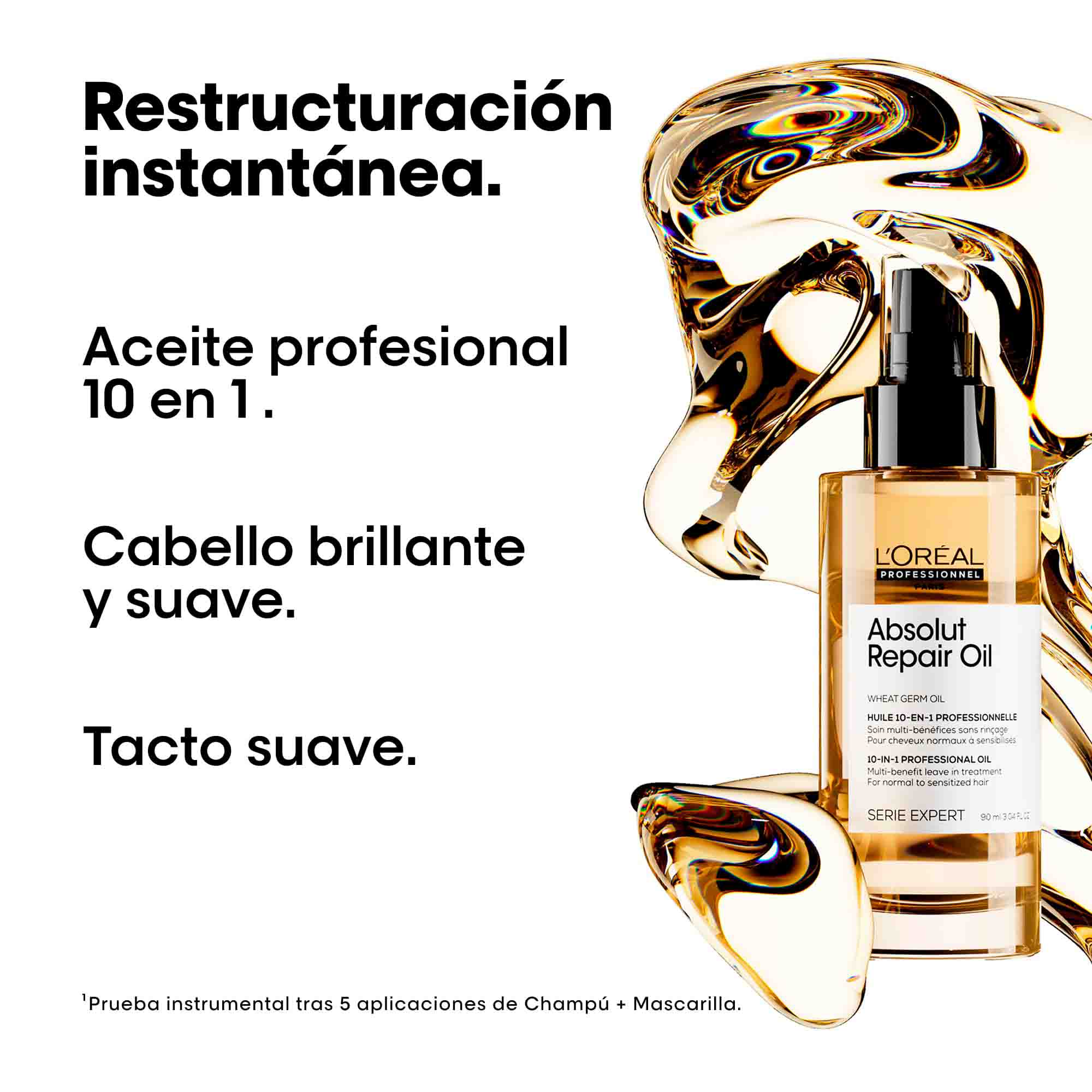 L'Oréal Professionnel Absolut Repair Oil 10-in-1 – Aceite Capilar Reparador Multibeneficio