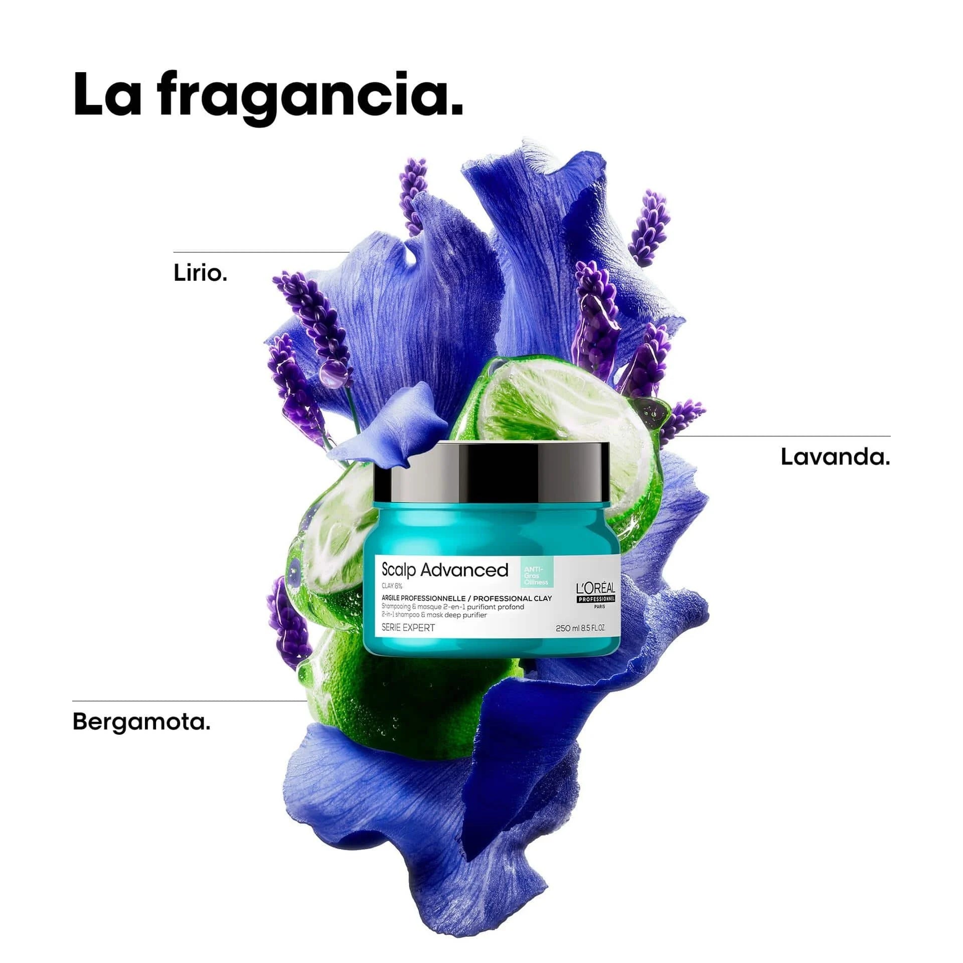L'Oréal Professionnel Scalp Advanced Anti-Oiliness – Arcilla Purificante 2 en 1 para Cuero Cabelludo Graso