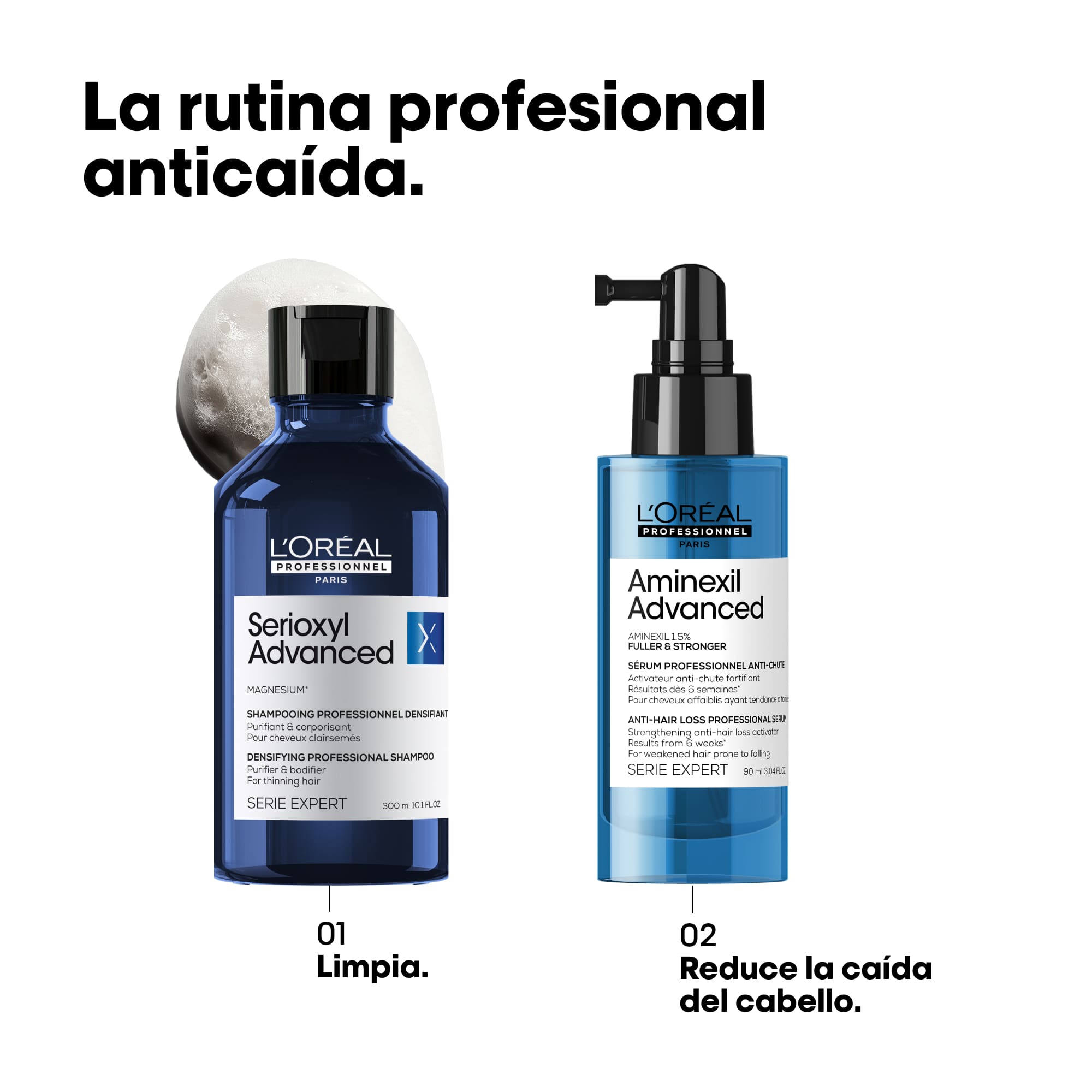 L'Oréal Professionnel Aminexil Advanced – Sérum Anticaída Fortificante