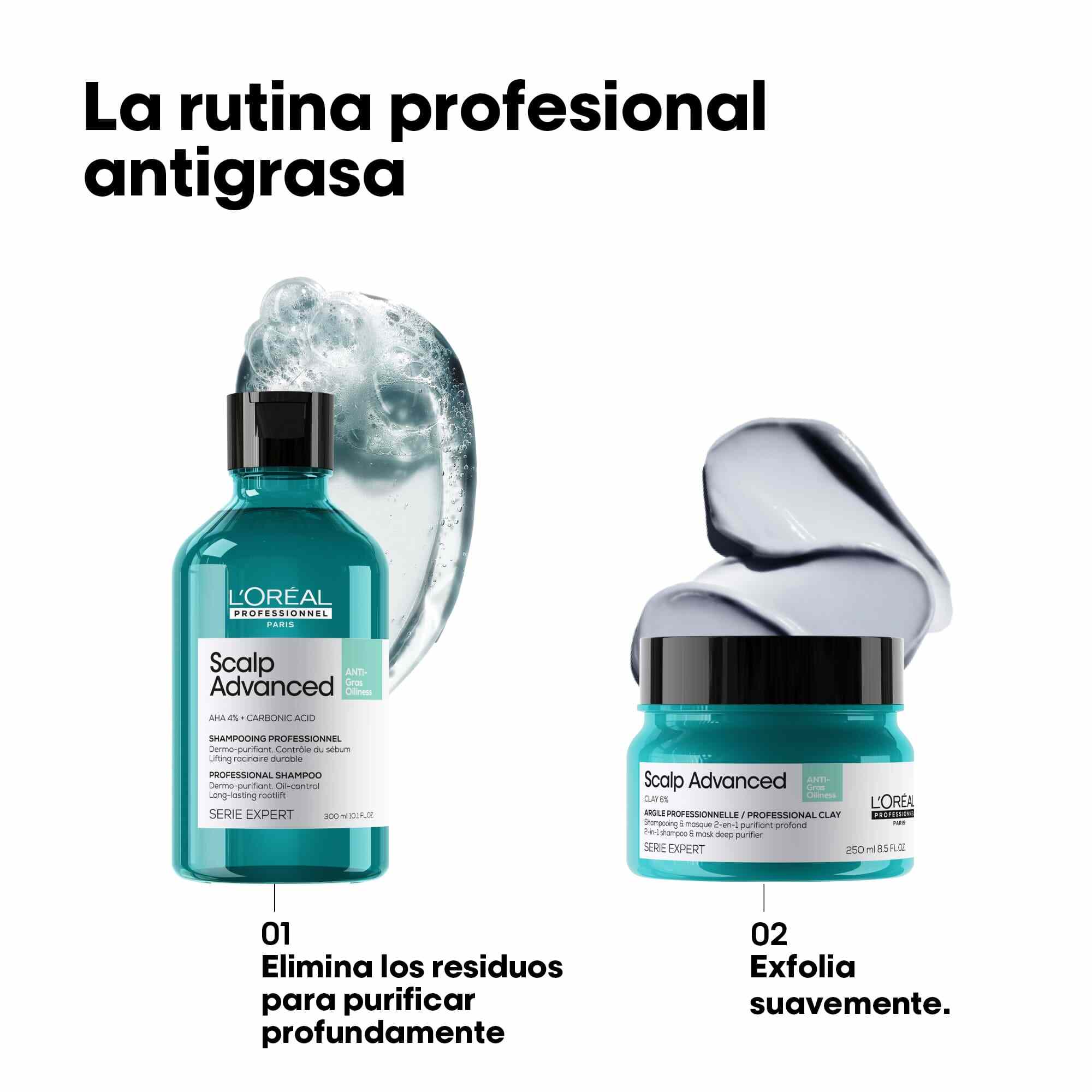 L'Oréal Professionnel Scalp Advanced Anti-Oiliness – Champú Purificante para Cuero Cabelludo Graso