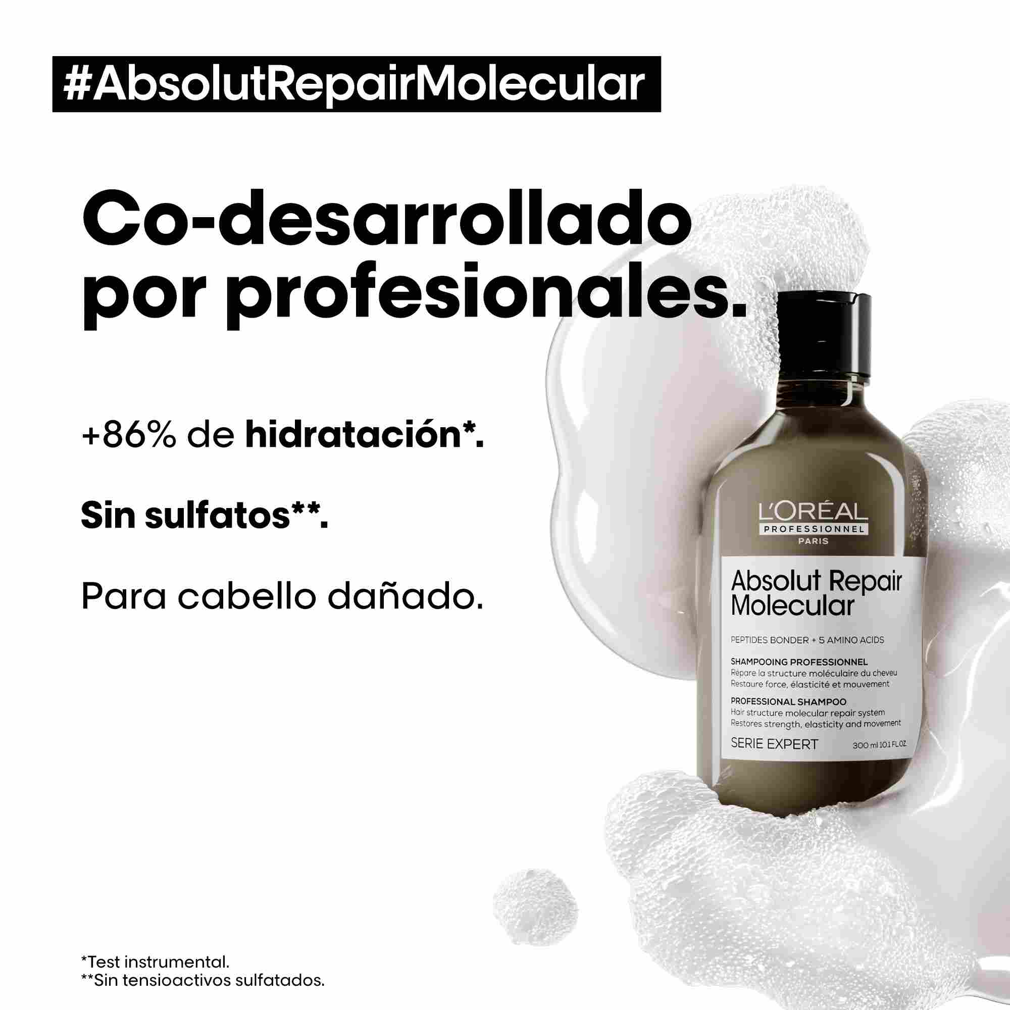 L'Oréal Professionnel Absolut Repair Molecular Champú – Champú Reparador para Cabello Dañado