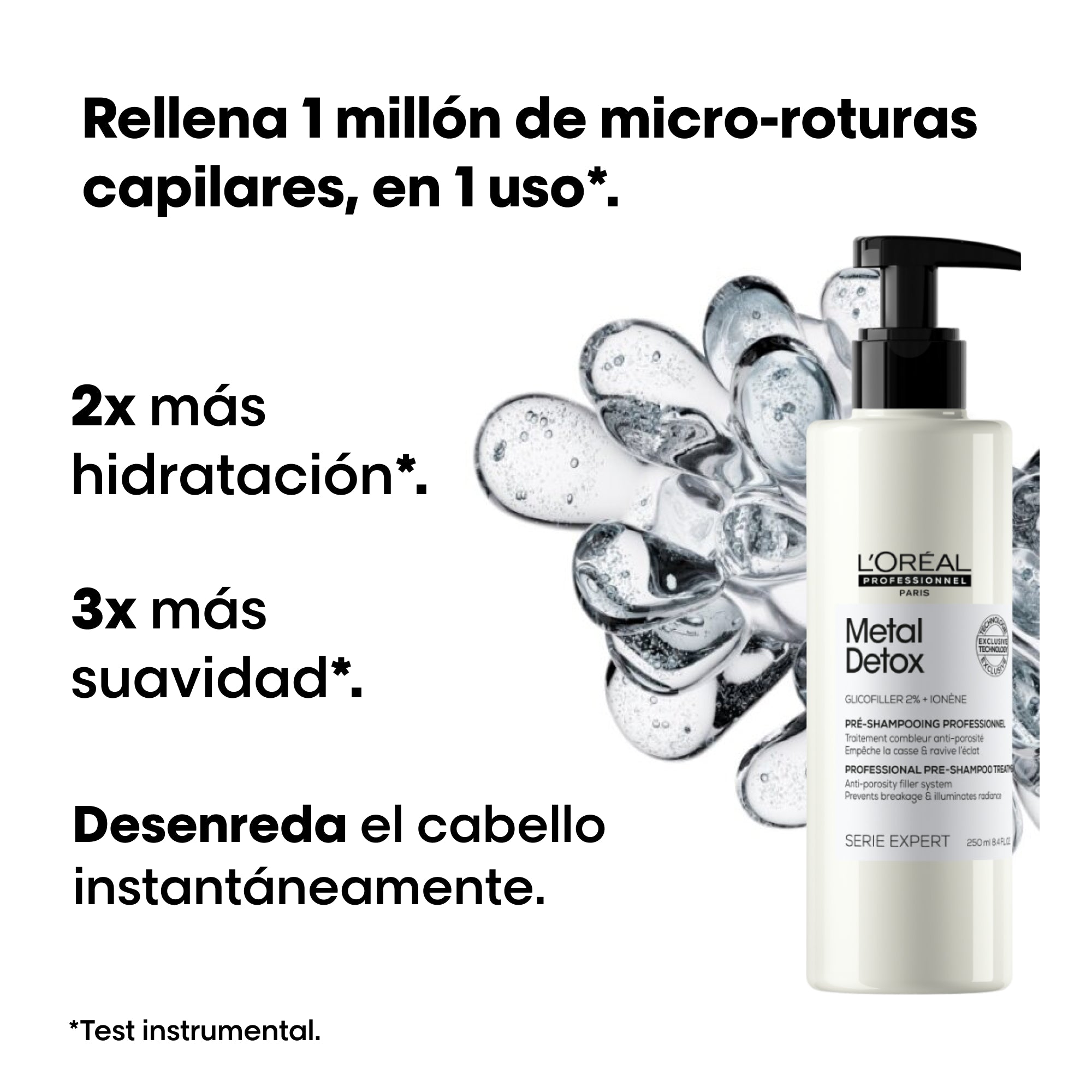 L'Oréal Professionnel Metal Detox Pre-Champú – Tratamiento Antiporosidad y Antirrotura