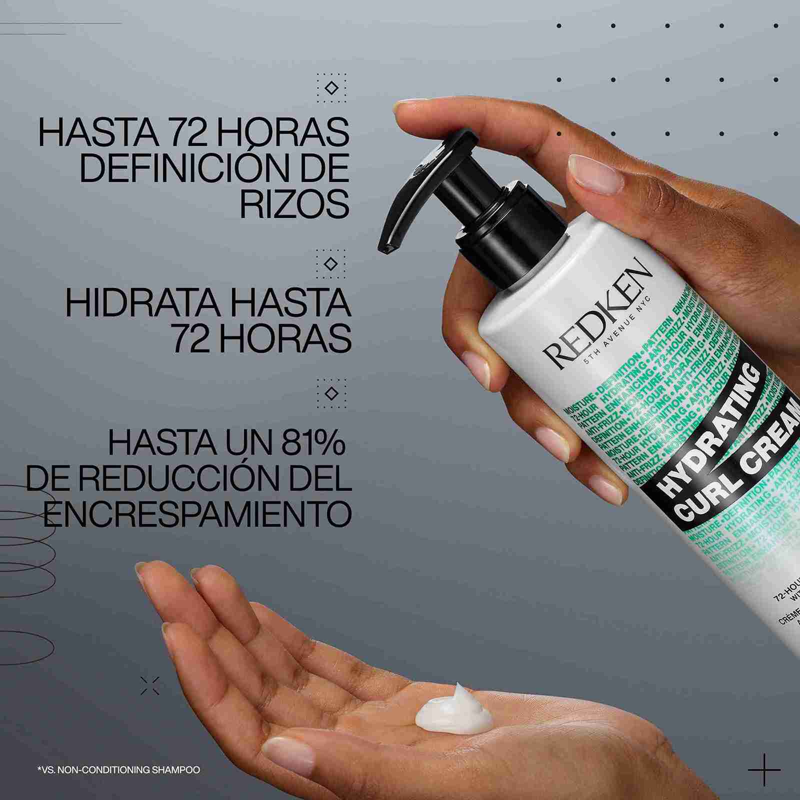 Redken Hydrating Curl Cream – Crema Hidratante para Definir Rizos con Escualano y Aceite de Jojoba