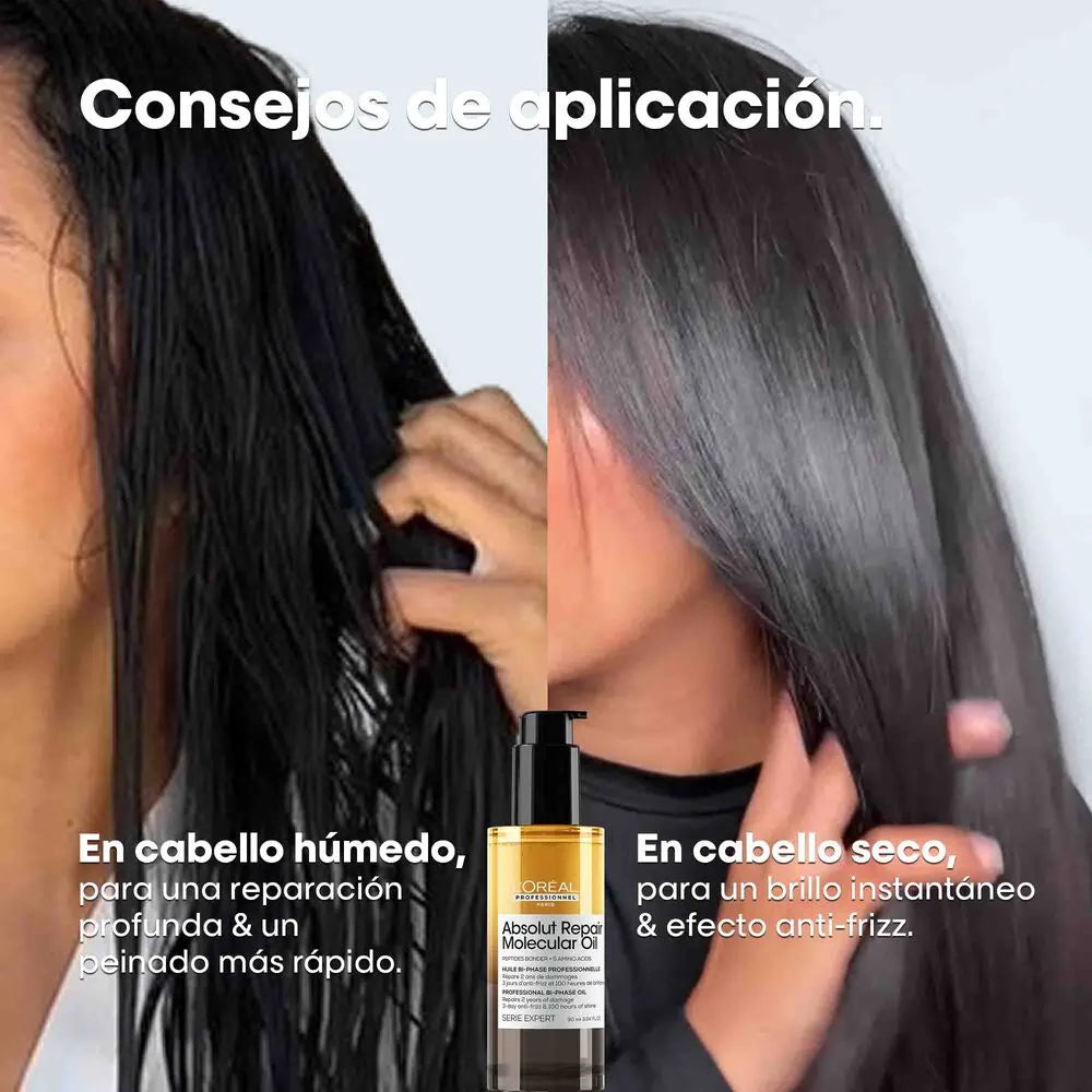 L'Oréal Professionnel Absolut Repair Molecular Oil – Aceite Bifásico Reparador y Antiencrespamiento