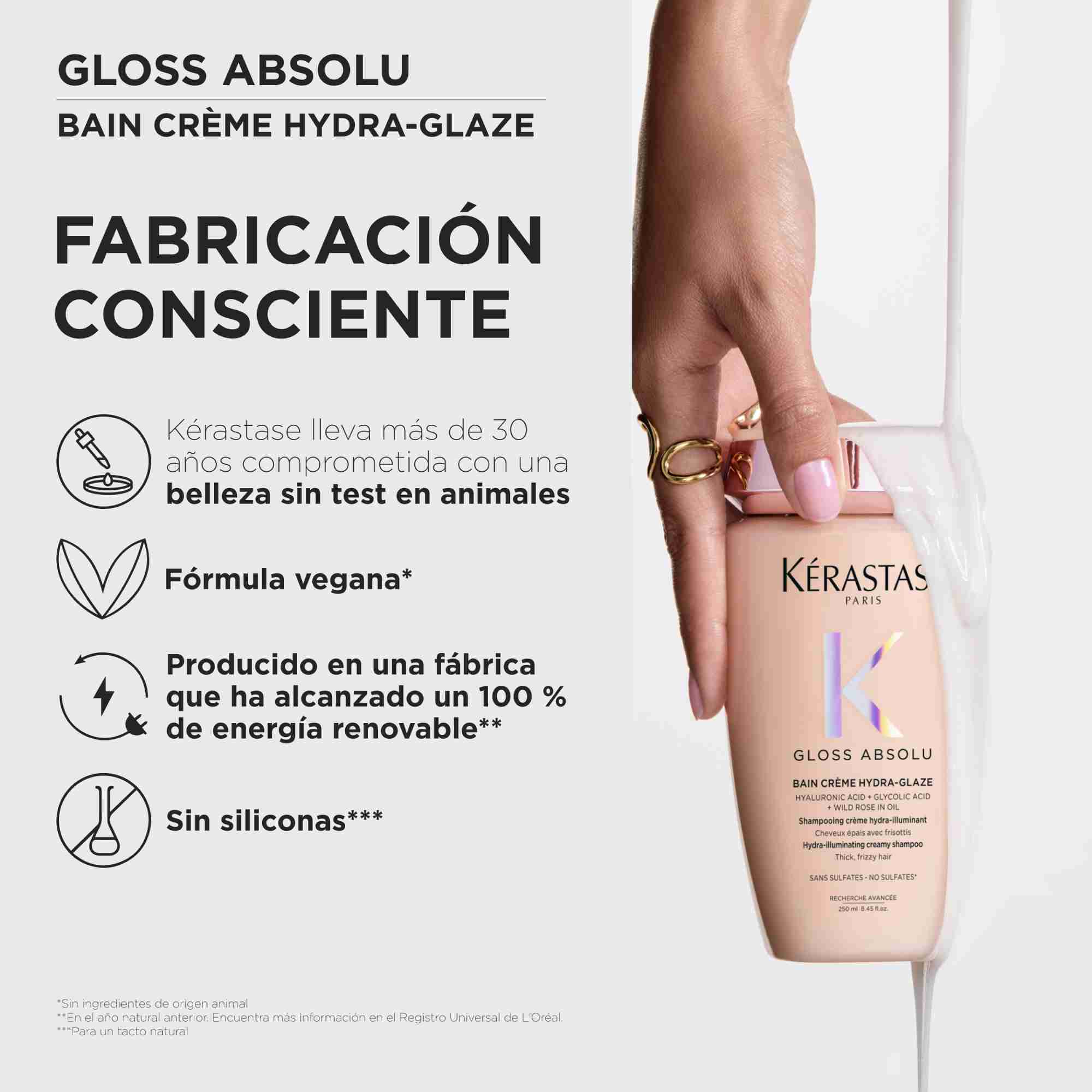 Kérastase Gloss Absolu Bain Crème Hydra-Glaze Champú Crema Iluminador