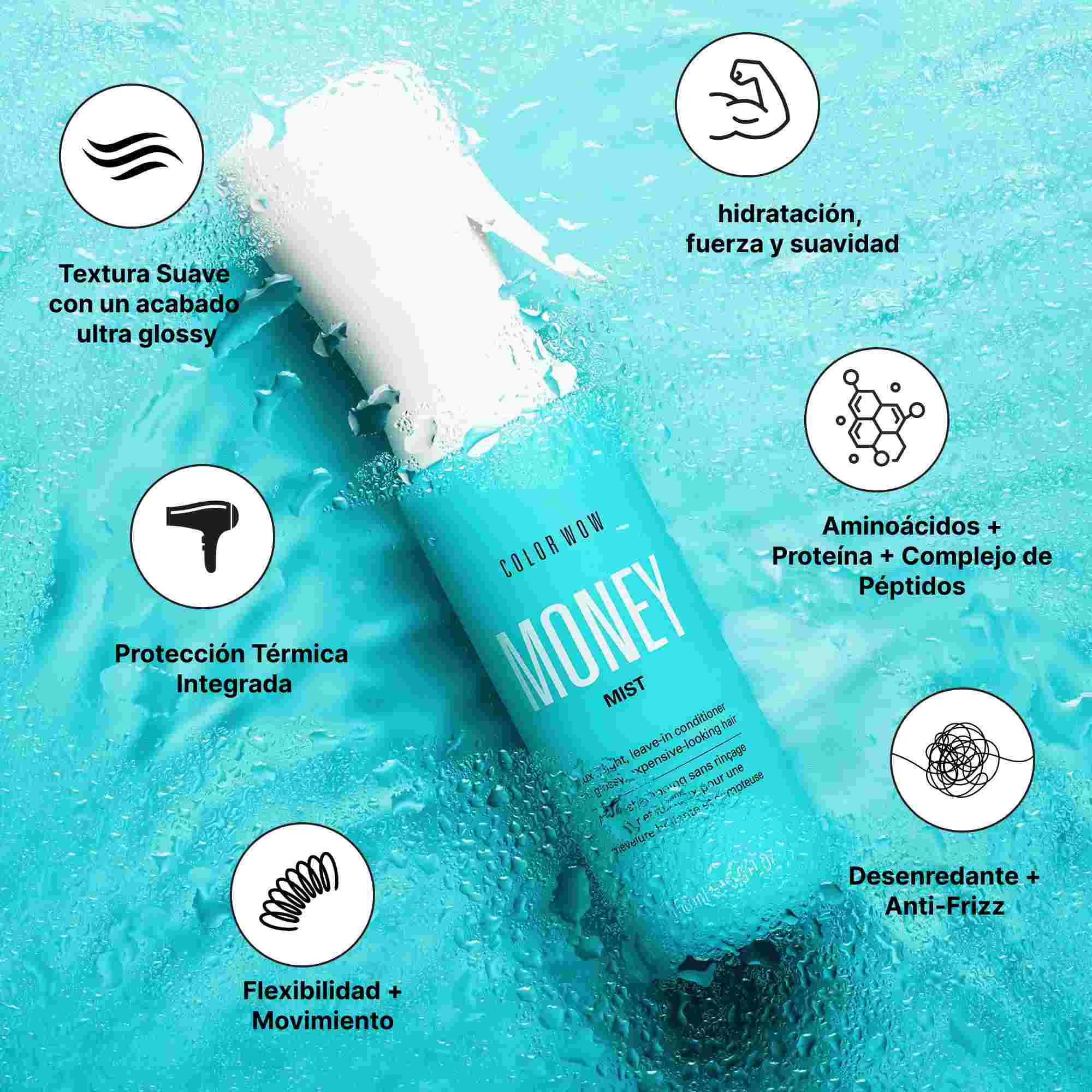 Color Wow Money Mist – Acondicionador Ligero sin Aclarado para Brillo y Suavidad