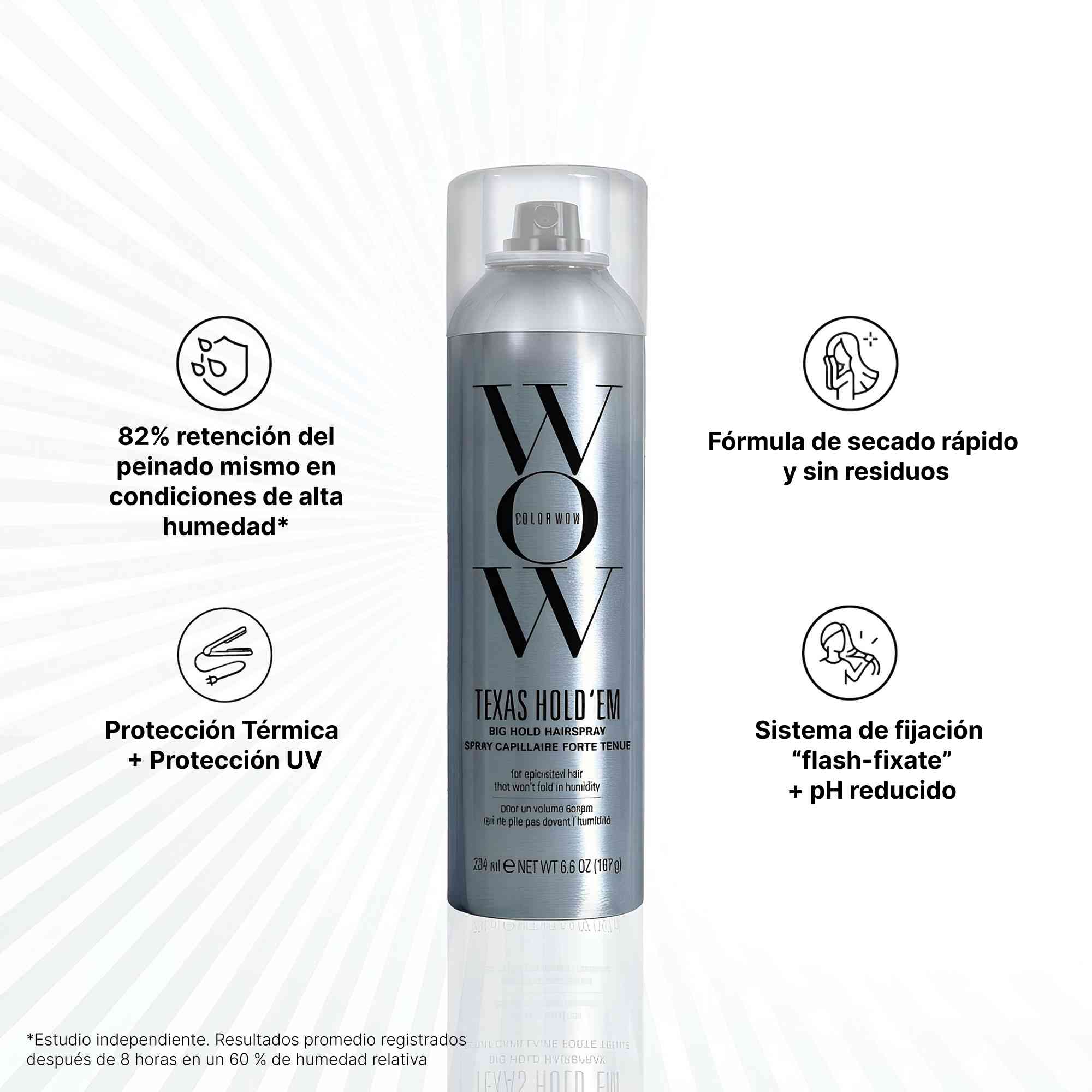Color Wow Texas Hold ’Em Big Hold Hairspray – Laca de Fijación Fuerte