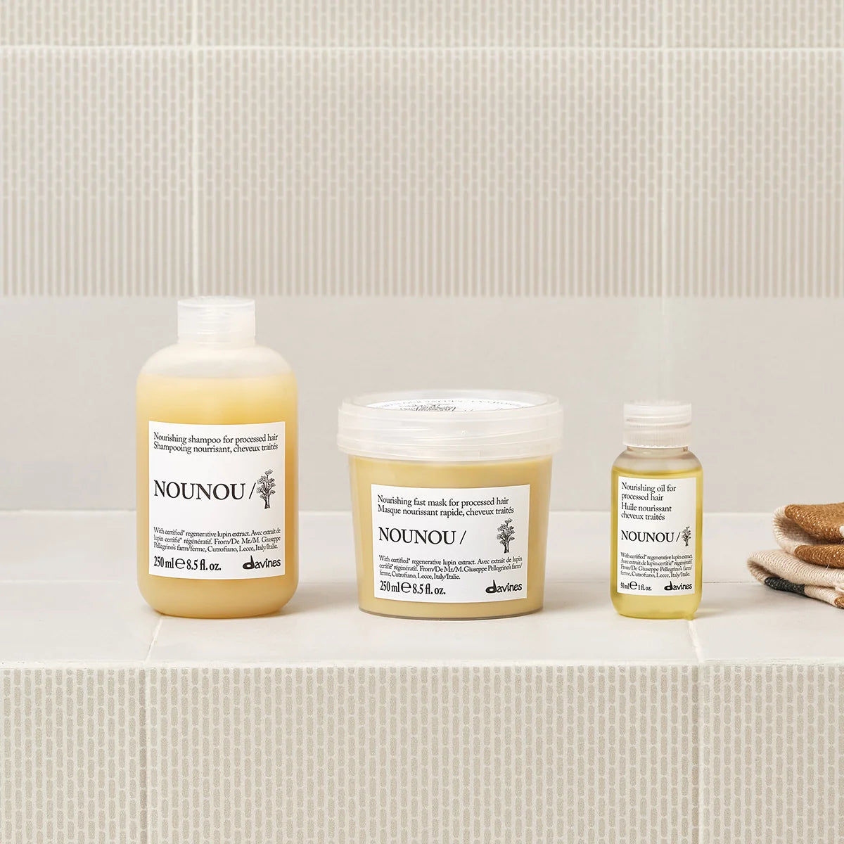 Davines NOUNOU Shampoo – Champú Nutritivo para Cabello Tratado y Dañado