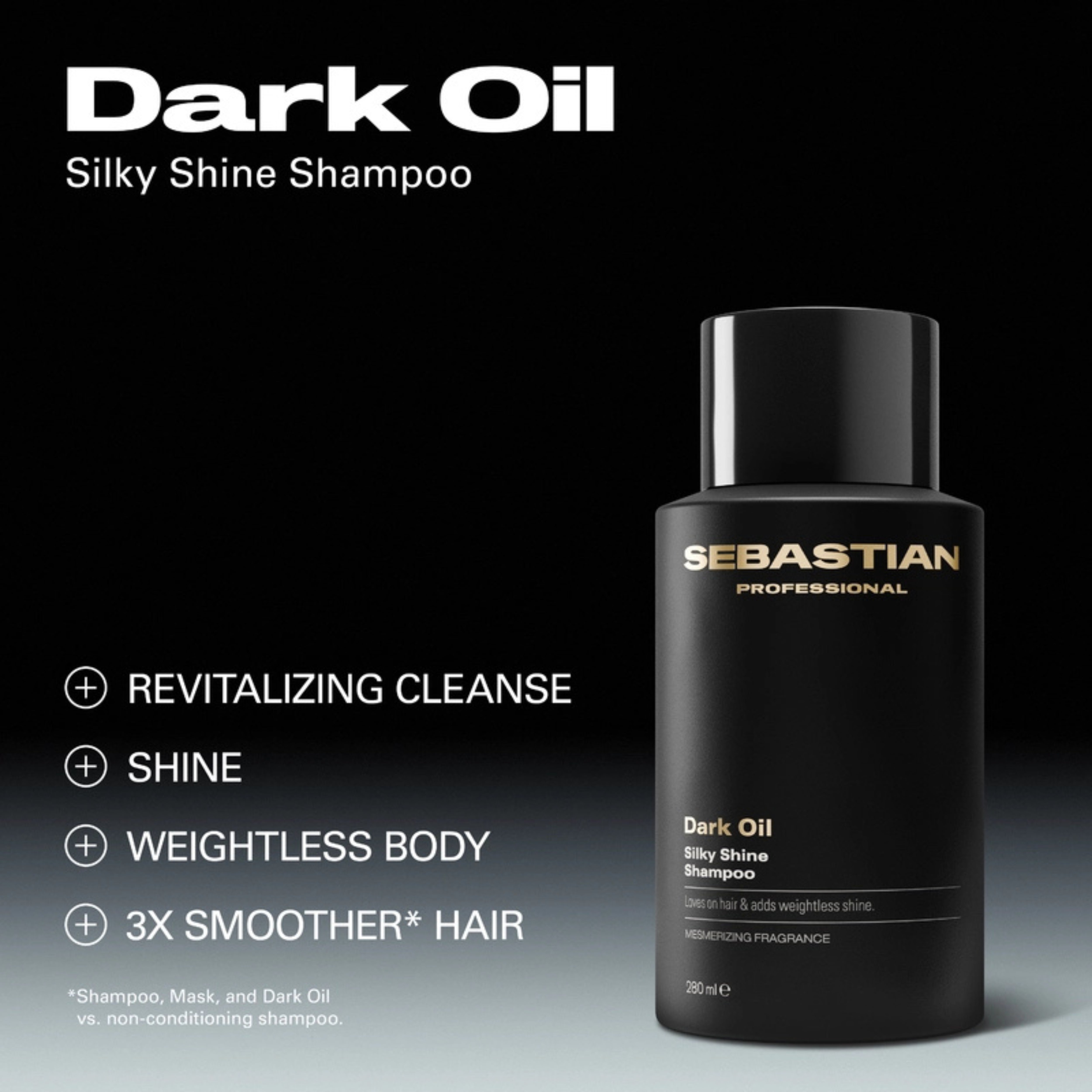 Sebastian Professional Dark Oil Silky Shine Shampoo – Champú Suavizante y de Brillo