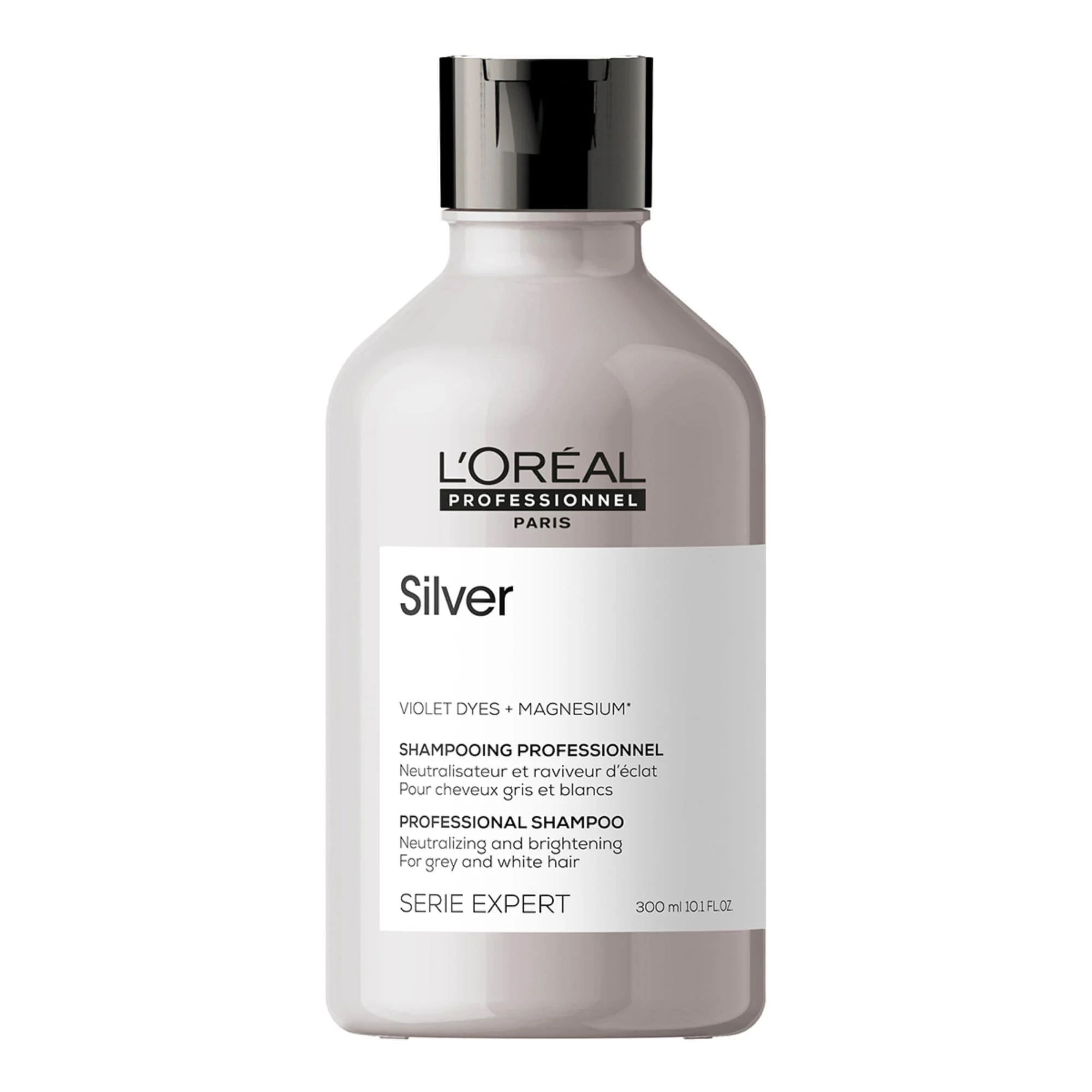 L'Oréal Professionnel Serie Expert Silver – Champú Matizador para Cabello Gris y Blanco