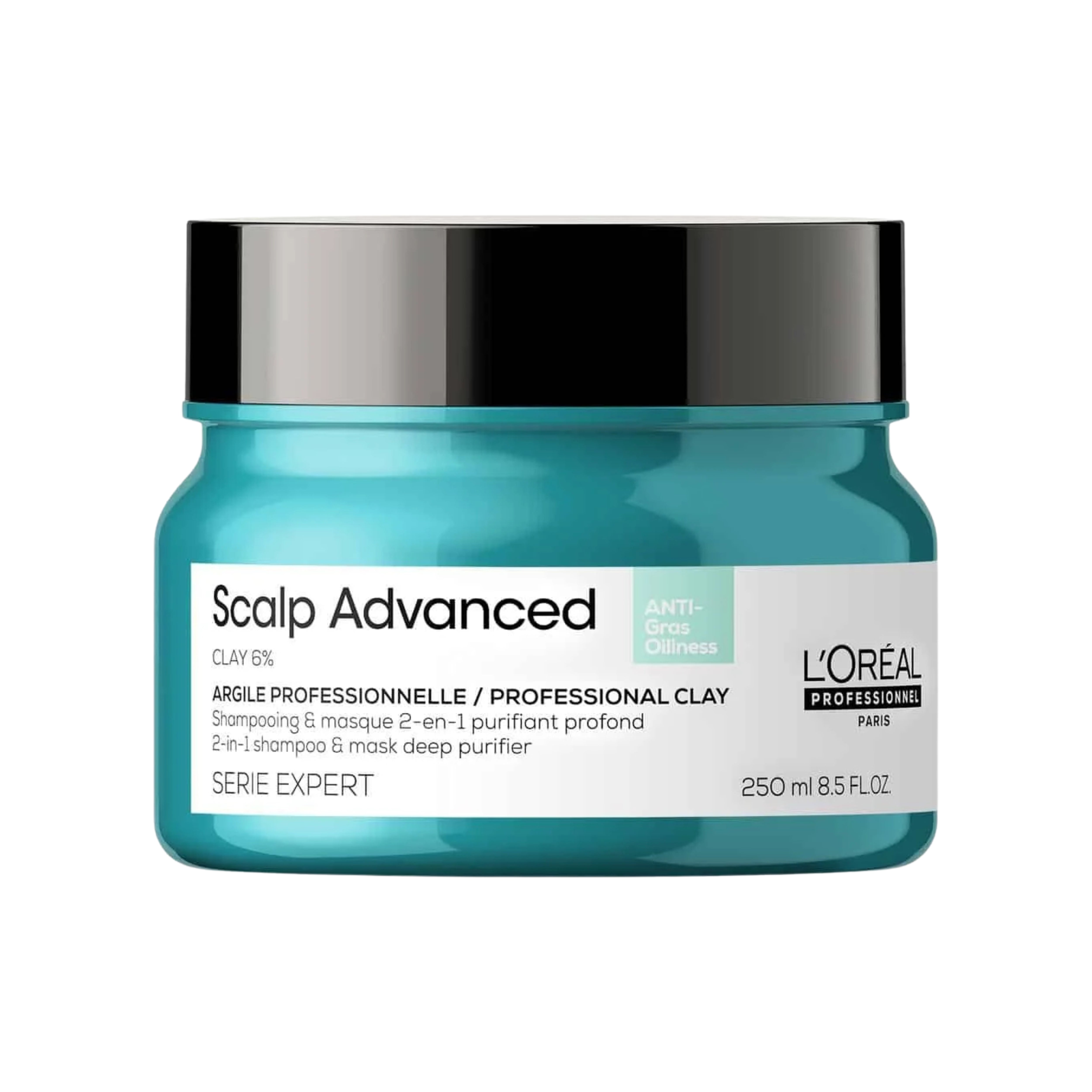 L'Oréal Professionnel Scalp Advanced Anti-Oiliness – Arcilla Purificante 2 en 1 para Cuero Cabelludo Graso