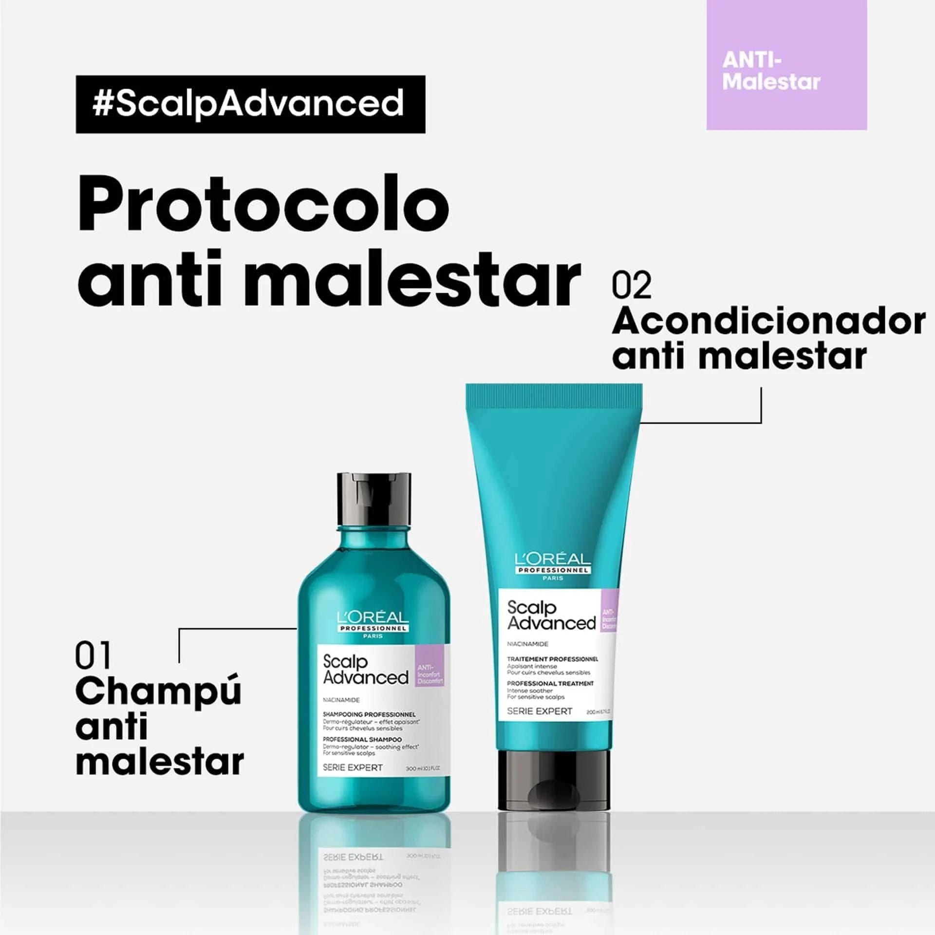 L'Oréal Professionnel Scalp Advanced Anti-Discomfort – Tratamiento Calmante Intensivo para Cuero Cabelludo Sensible
