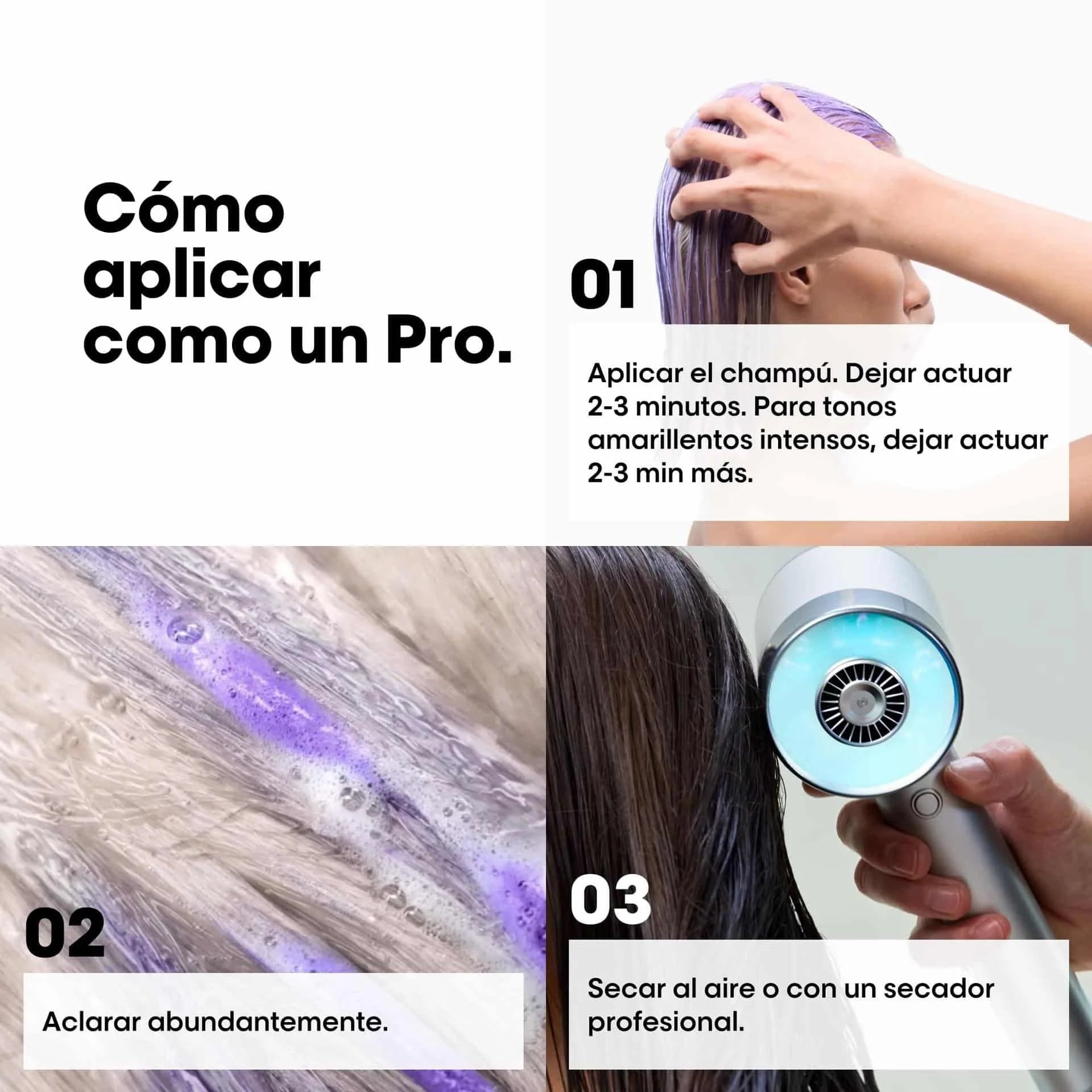 L'Oréal Professionnel Serie Expert Silver – Champú Matizador para Cabello Gris y Blanco