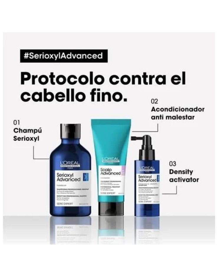 L'Oréal Professionnel Serioxyl Advanced – Champú Densificante para Cabello Fino y con Pérdida de Densidad