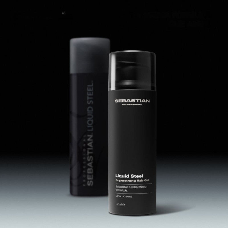 Sebastian Professional Liquid Steel – Gel de Peinado de Fijación Extrafuerte con Brillo Metálico
