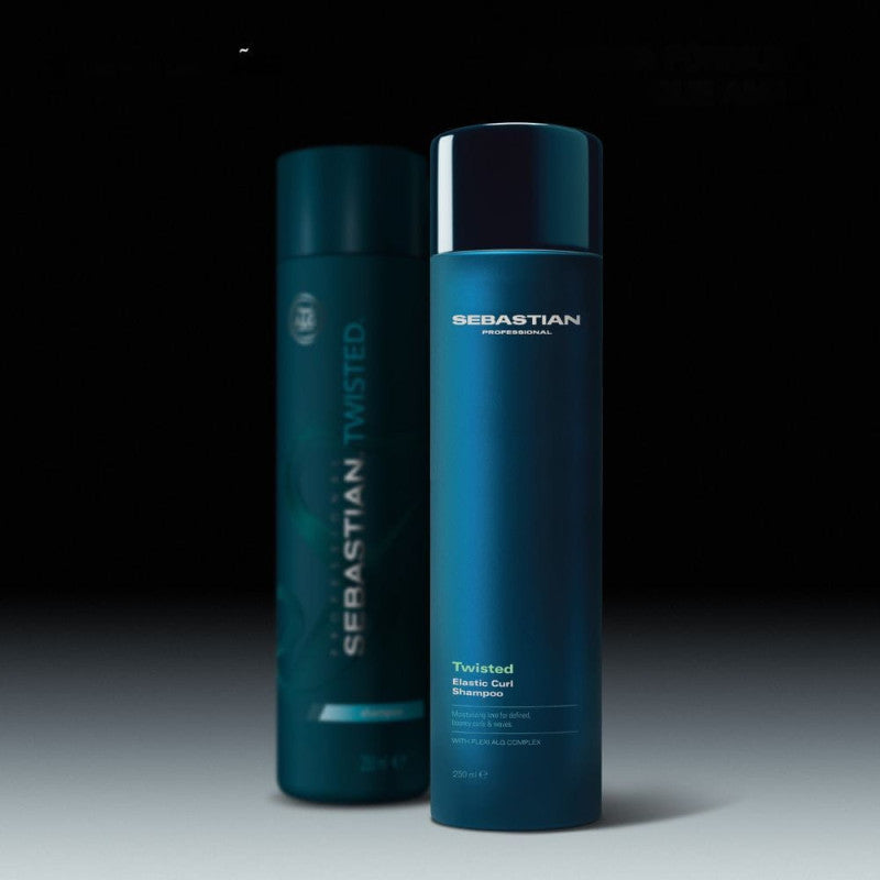 Sebastian Professional Twisted Elastic Curl Shampoo – Champú Hidratante para Rizos y Ondas con Flexi Alg Complex